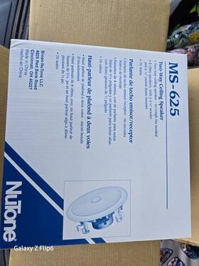 Ms625 Broan Nutone Ms265 / Two Way 6 Inch Ceiling Speaker White