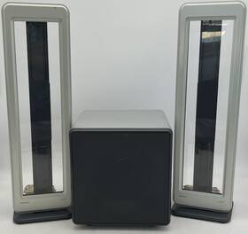 Accousticlear3cd Brookstone Speaker Set Powered Subwoofer And Tall Speakers Accousticlear3cd Brookstone Speaker Set Powered Subwoofer And Tall Speakers