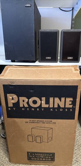 Cambridge Soundworks 706625001315 Proline 2.1 Speakers 70v Commercial High Output Nextel Used