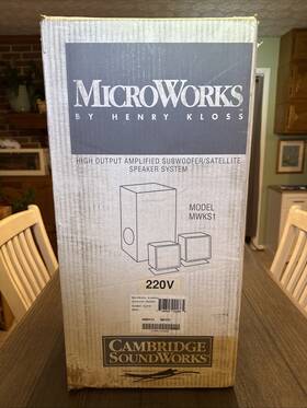 Mwks1 Cambridge Soundworks Henry Kloss 2.1 Amped Speaker System High Output Microworks