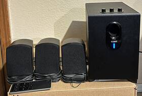 Csp96 Coby 5.1 Channel Home Theater 4-piece Speaker System Subwoofer