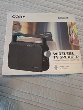 Cstv-130 Coby Wireless Tv Speaker Hearing Assistance Bluetooth In Box