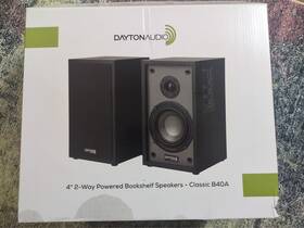 300-259 Dayton Audio Classic B40a Powered Bluetooth Bookshelf Speaker Pair Black