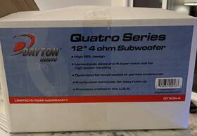Qt305-4 Dayton Audio Quatro 12 4 Ohm Subwoofer New Open Box Like Dcs305