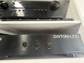 Sa230 Dayton Audio Subwoofer Amplifier Wired Black Rca Lfe Inputs Metal