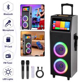 Kar-990 Dazone 8000w Dual 10 Inch Karaoke Machine Touchscreen Rechargeable Speaker With 2 Wireless Mic Kar-990 Dazone 8000w Dual 10 Inch Karaoke Machine Touchscreen Rechargeable Speaker With 2 Wireless Mic