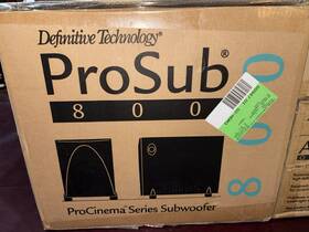 300925-01-00-005 Definitive Technology Prosub 800 Pro Cinema Series Subwoofer Black New In Box