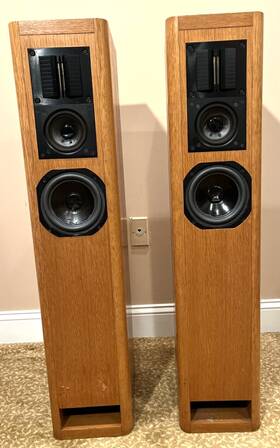 Tmr-1 Definitive Technology Elektroakustik Tmr 1 Walnut Made In West German 3-way Transmission Line Speakers