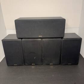 Sc-68c Denon Sc-68s Sterio Audio Surround Sound Speakers 5 Pc Set Black Tested