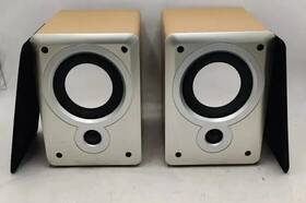Sc-f102 Denon 60w Hifi Speakers Bookshelf Wood Grain Vg