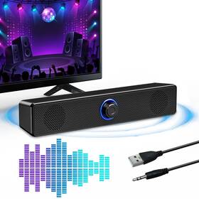 Ep1012163bk Donwell Surround Stereo Speaker System- 4 Speakers And Subwoofer For Pc Tv Home Theater