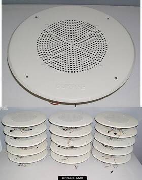 6a650 Dukane 8 Inch Pa Speaker With 13 Baffle For Ceiling Or Wall Mount 25v 70v