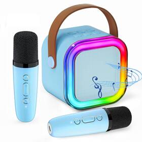 2024ok01 Eimterlan Karaoke Machine For Kids Girls With 2 Wireless Blue
