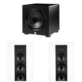 Elacbdl241004-10 Elac Df53-bk - Debut 3.0 5.25 Inch Floor Speaker Black And Ps350-bk Varr