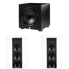 Elacbdl241004-11 Elac - Two Df53-bk Debut 3.0 5.25 Inch Floor Speaker Black And Ps250-bk