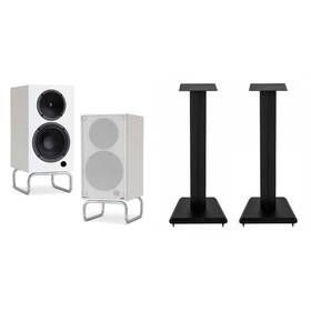 Elacbdl250417-10 Elac Ls10-b Speaker Stands And Debut Connex Adsum Bookshelves-cream