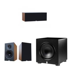 Elacbdl250722-03 Elac Debut 3.0 Walnut 5.25 Inch Book Shelves With 5.25in Center Channel And E