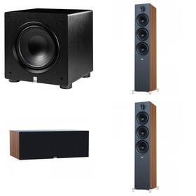 Elacbdl250722-09 Elac Debut 3.0 Walnut 6.5 Inch Towers With Center And Varro 10