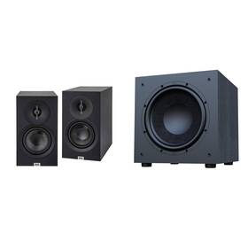 Elacbdl250815-02 Elac Debut 3.0 Bookshelf Package Black With 12 Inch Subwoofer