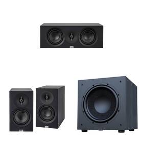 Elacbdl250815-05 Elac Debut 3.0 Bookshelf Package Black With 12 Inch Subwoofer And