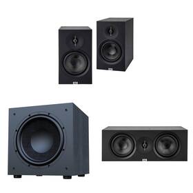 Elacbdl250815-08 Elac Debut 3.0 Db63 Black Bookshelf Speakers With 12 Inch Subwoofer And