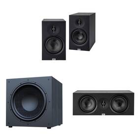 Elacbdl250815-09 Elac Debut 3.0 Db63 Black Bookshelf Speakers With 15 Inch Subwoofer And