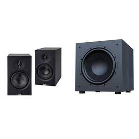 Elacbdl250815-11 Elac Debut 3.0 Db63 Black Bookshelf Speakers With 12 Inch Subwoofer