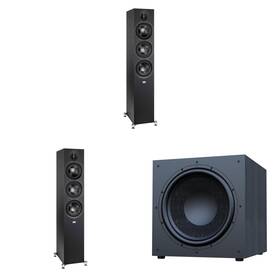 Elacbdl250815-15 Elac Debut 3.0 Df63 Black Tower Speakers Pair With 15 Inch Subwoofer
