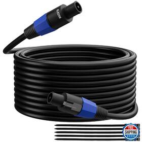 B0dh1sq84k Elecan Professional Male Speakon To Cable 35 Ft 12awg Heavy-duty High P