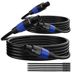 B0dh23dlc4 Elecan 6ft 2-pack 12awg Speakon To Cable Pro Audio Speaker Cord