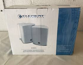 Eod5 Element Indoor Outdoor 3-way Speakers With Mounting Brackets 60w New In Box Eod5 Element Indoor Outdoor 3-way Speakers With Mounting Brackets 60w New In Box