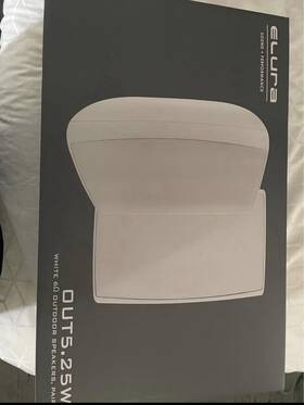 Out5.25w Elura White Outdoor Speakers Pair 5.25 Inch 6 Ohm Weather Resistant Wired