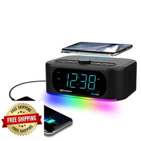 B0bztgy5m3 Emerson Smartset 7-color Bluetooth Speaker 10w Stereo 15w Wireless Charge