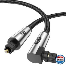 B0d2st6ftd Emk 90 Degree Optical Cable 360 Rotating Fiber Optic Toslink M Audio