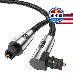 B0dskxjxnp Emk 90 Degree Optical Cable 360 Rotating Fiber Optic Toslink M Audio