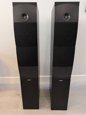 Exl-28p Energy Tower Speakers - Built-in Powered 100w Subwoofers -made In Canada