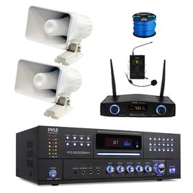 Pd3000bah-2phsp5-wm1988b Enrock Home Bluetooth Dvd/cd Receiver Micro 2x 8 Inch Indoor/outdoor Speakers Wire