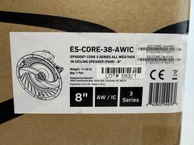 Episode 842822049511 Es-core-38-awic Core 3 Series 8 Inch All-weather In-ceiling Speaker Pair New