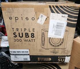 Es-sub-trp8-300-blk Episode 8 Inch Triple Series Passive Radiator Subwoofer