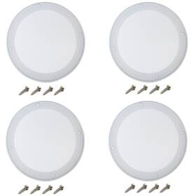 Fielect 888033428141 4pcs 6.5 Inch Speaker Grill Cover White Subwoofer