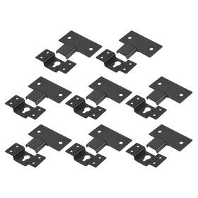 Fipux 693974246828 8pcs Wall-mounted Speaker Hanging Bracket With Hook Kit 2.8 X 1.18 Inch