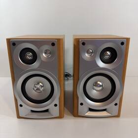 Stm-da380 Fisher Bookshelf Speakers Pair 25w 4 Vintage Mini Stereo