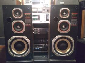 Stv-013 Fisher Tested And Working Upgraded 8 Inch 3-way Floor Speakers 8ohm 50w 1980s