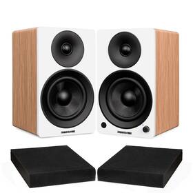 Ai41wsp03 Fluance Powered 5 Inch Stereo Bookshelf Speakers With High Density Foam Isolation Pads