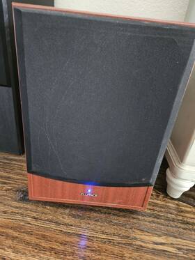 Db150 Fluance 10 Inch 150 Watt Low Frequency Powered Subwoofer - Natural Beech