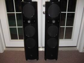 1028be Focal Electra Floor Standing Speaker In Slate Grey Piano Lacquer Finish