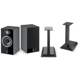 Focalbdl250417-01 Focal Theva/vestia N1 Stands And Theva Bookshelves Pair - Black