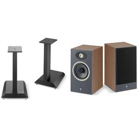Focalbdl250417-02 Focal Theva/vestia N1 Stands And Theva Bookshelves Pair - Dark Wood
