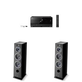 Focalnabdl250212-108 Focal Vestia No4 Black 3-way Floorstanding Loudspeakers Pair With Rx-a8abl Av