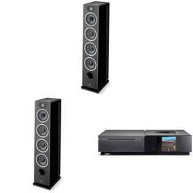 Focalnabdl250212-19 Focal Vestia No3 Black 3-way Speakers 2x With Naim Uniti Star Network Strea